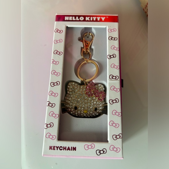 Hello Kitty Accessories - Hello Kitty Face Rhinestone Keychain bag charm